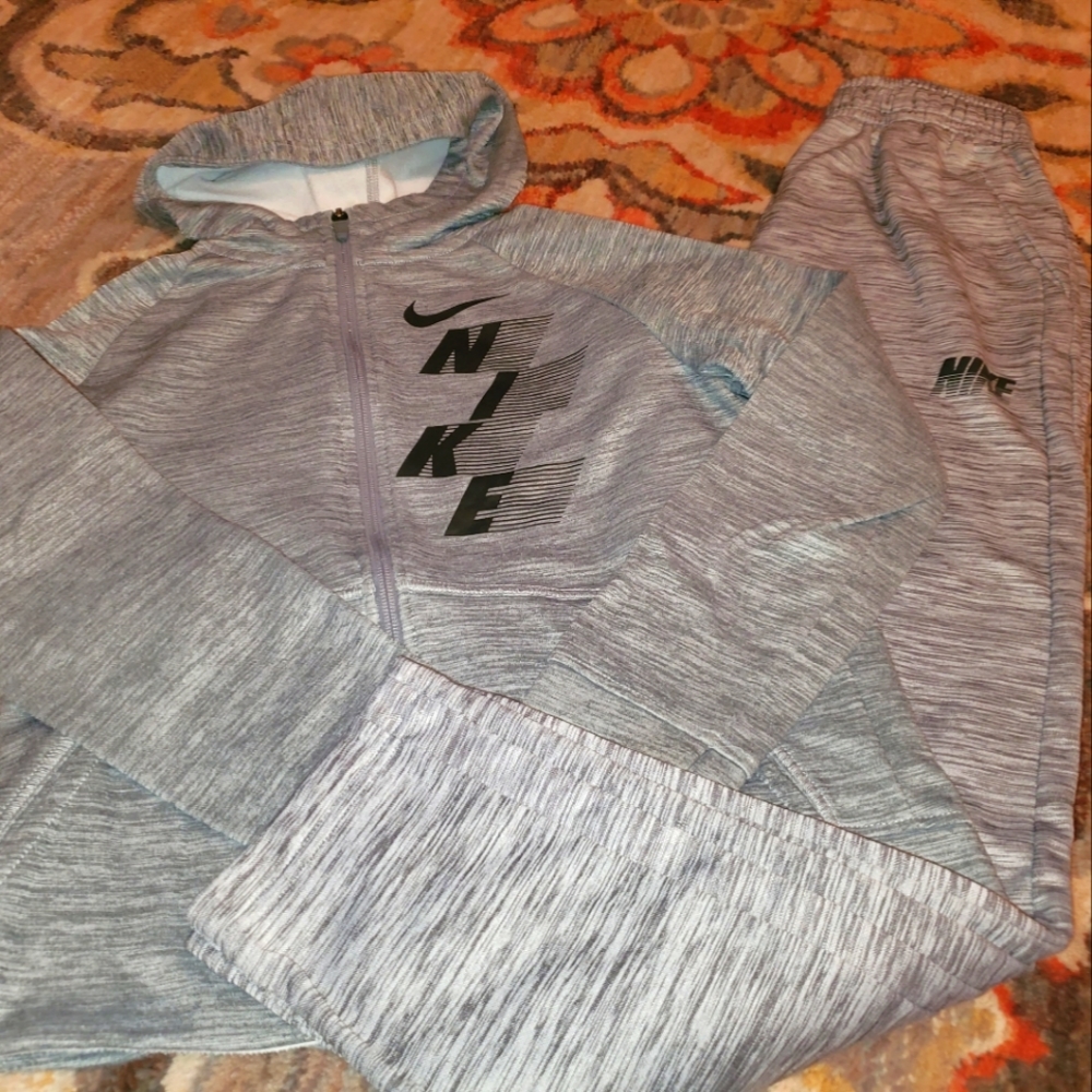 Nike zip hoodie sweatsuit-Youth L and XL
